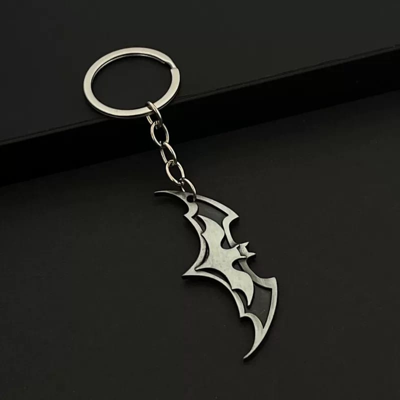 Silver Batman Keychain